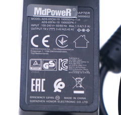 Original 65W 19V 3.42A ADS-65FAI-19 LCAP40 Adapter Charger DA-65G19 A-1650-6 LCAP39 For LG LCD Monitor Power Supply EU wall plug