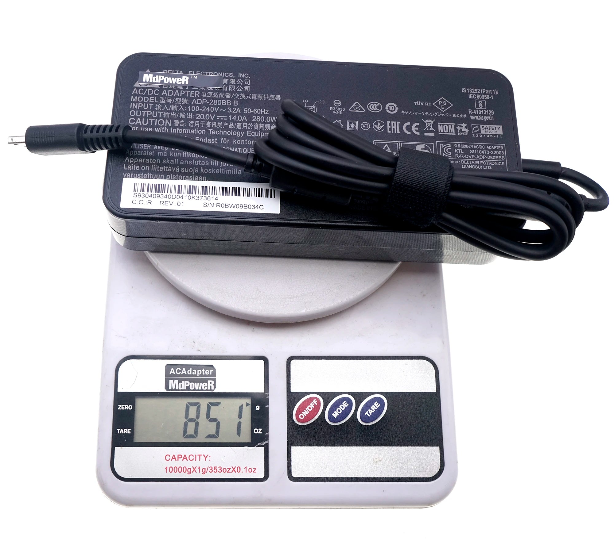 280W 20V 14A Power Supply for MSI Gaming Laptop AC Adapter GE66 Raider 11UH/UG/UE MS-1543 12UE 12UGS 12UH 12UHS MS-1544 Charger