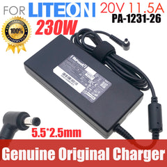 LITEON 230W AC ADAPTER PA-1231-26 20V 11.5A for MSI GS75 GS76 Stealth wPwr Cable 5.5*2.5mm