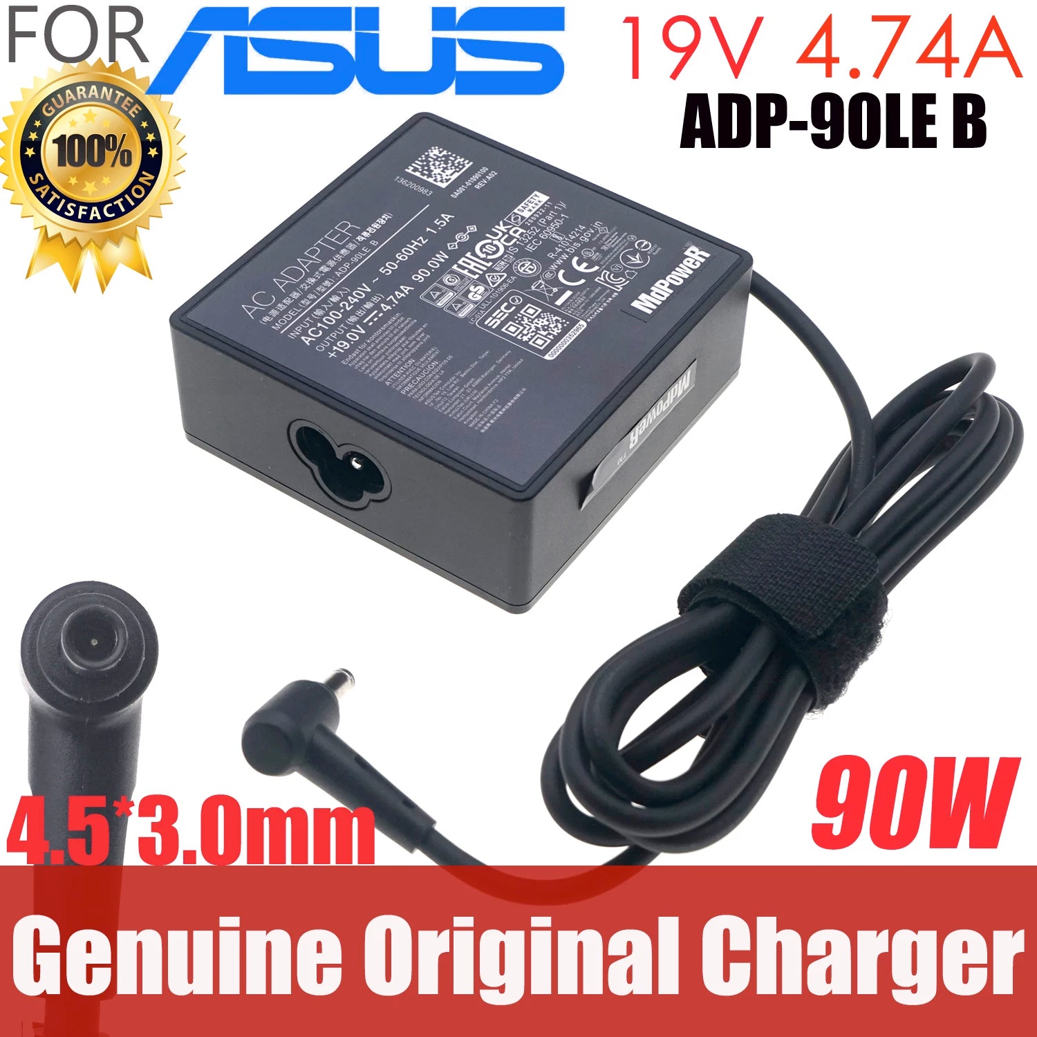 19V 4.74A 90W AC Adapter ADP-90LE B A19-090P2A Charger For ASUS ZenBook UX560UA UX560UQ UX450FD PowerSupply ADP-90YD B EXA1202YH