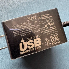 Original AC Adapter Charger TPN-LA25 M75196-001 M75265-001 15V 2A USB-C Type C 30W For HP Laptop Power Supply