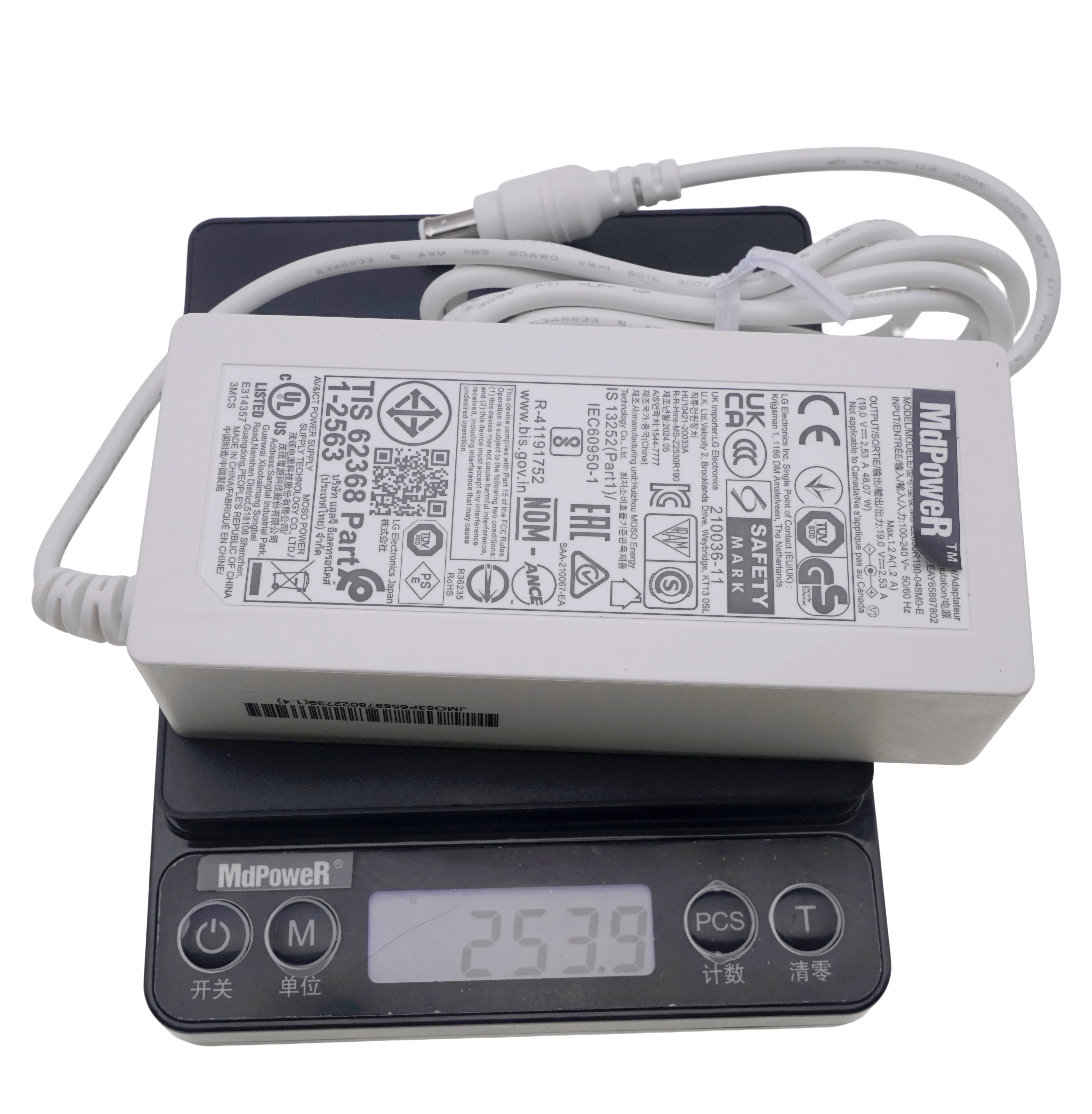 original For LG LED TV LCD MONITOR 19V 2.53A Laptop Adapter For LG A4819-KSML 32mb25vq-B/C-  LCAP35 DA-48F19 lv320DUE 32LF5800
