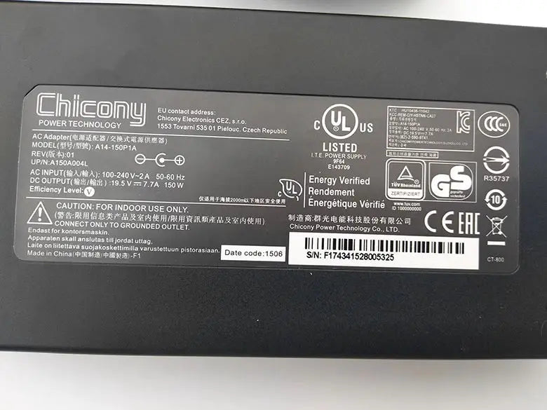 Genuine ADP-150VB B 19.5V 7.7A 150W AC Adapter For MSI GS60 Ghost Pro-606 GS70 Stealth 2PE-430AU GE62 Laptop Charger A14-150P1A