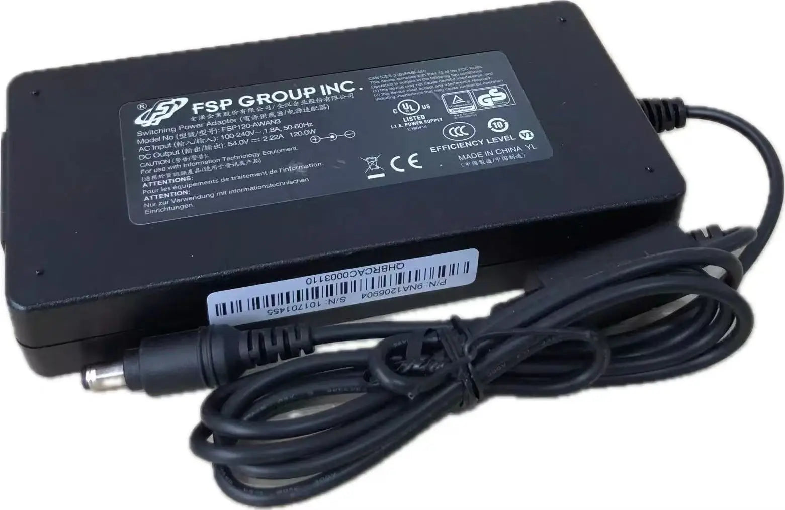 Genuine FSP FSP120-AWAN3 54V 2.22A 120W AC Switching Power Adapter For Hikvision DAHUA Video Recorder POE Power Supply Charger