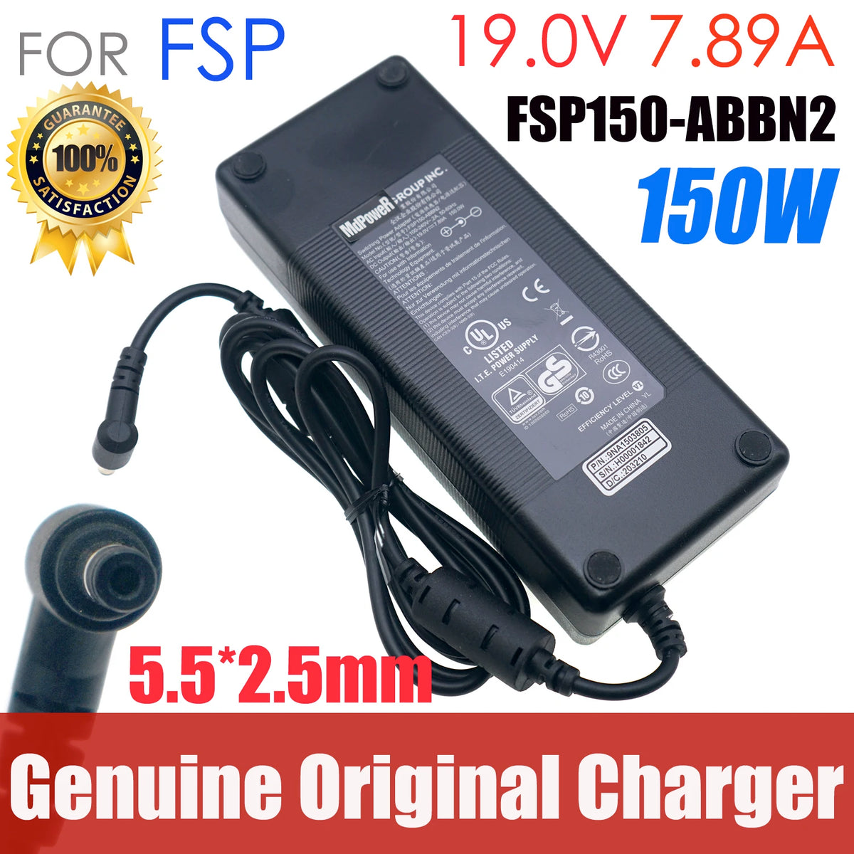 Genuine FSP Switching Power AC Adapter FSP150-ABAN1 FSP150-ABBN2 FSP135-RSEBN2 FSP150-ABBN3 FSP150-ABAN3 For MACHENIKE F117-F2K