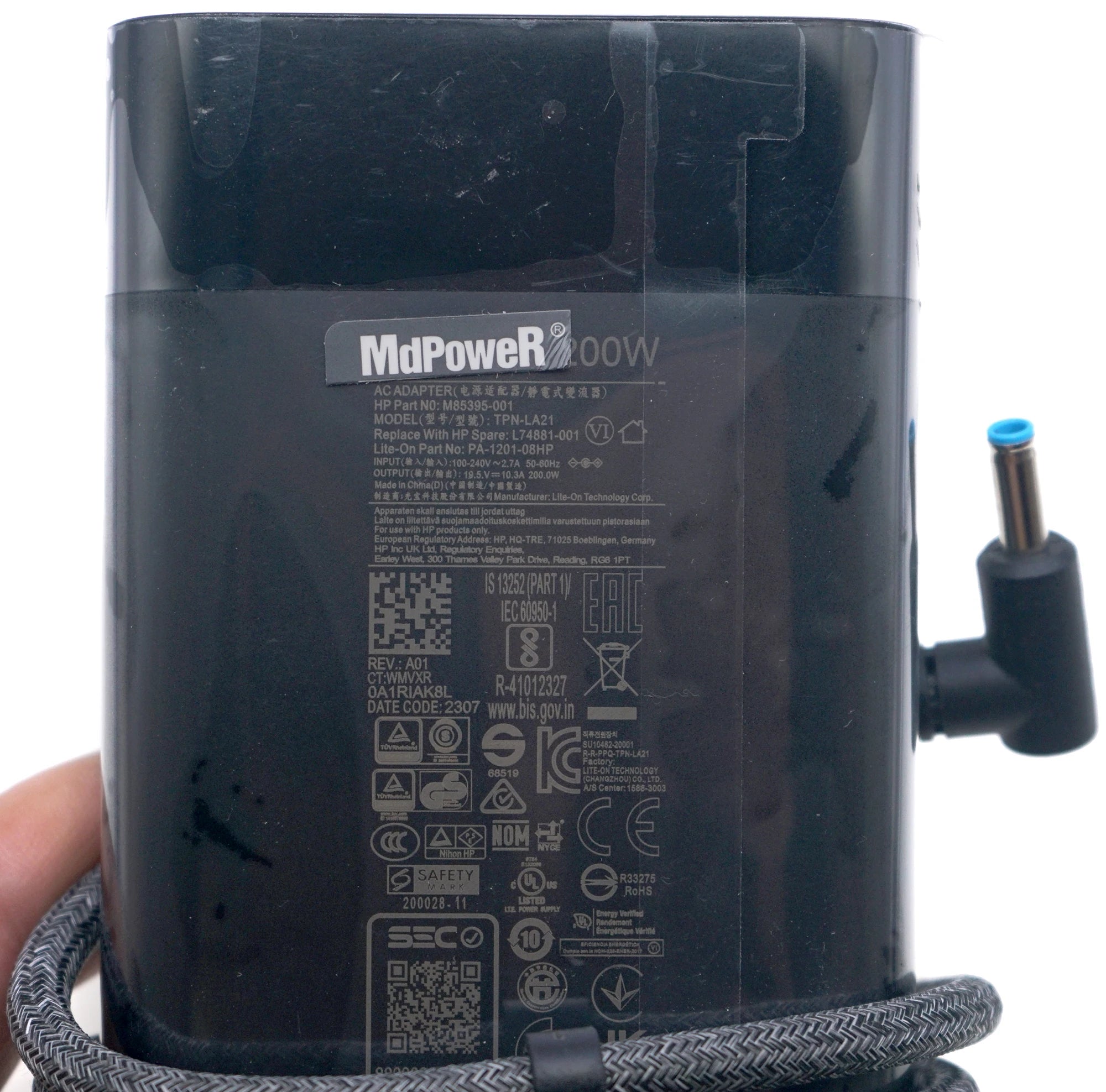 Genuine 19.5V 10.3A 200W AC Adapter TPN-DA21 TPN-LA21 TPN-DA23 TPN-CA23 Charger For HP GAMING OMEN ZBOOK 15 17 Power Supply