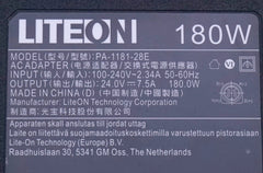 Genuine PA-1181-28E FOR LITEON AC Adapter 24V 7.5A 180W Power Supply charger 4PIN connector