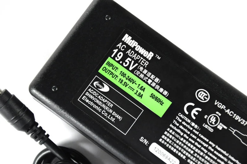 MDPOWER For SONY Laptop Power AC Adapter Charger 19.5V 3.9A VGP-AC19V37