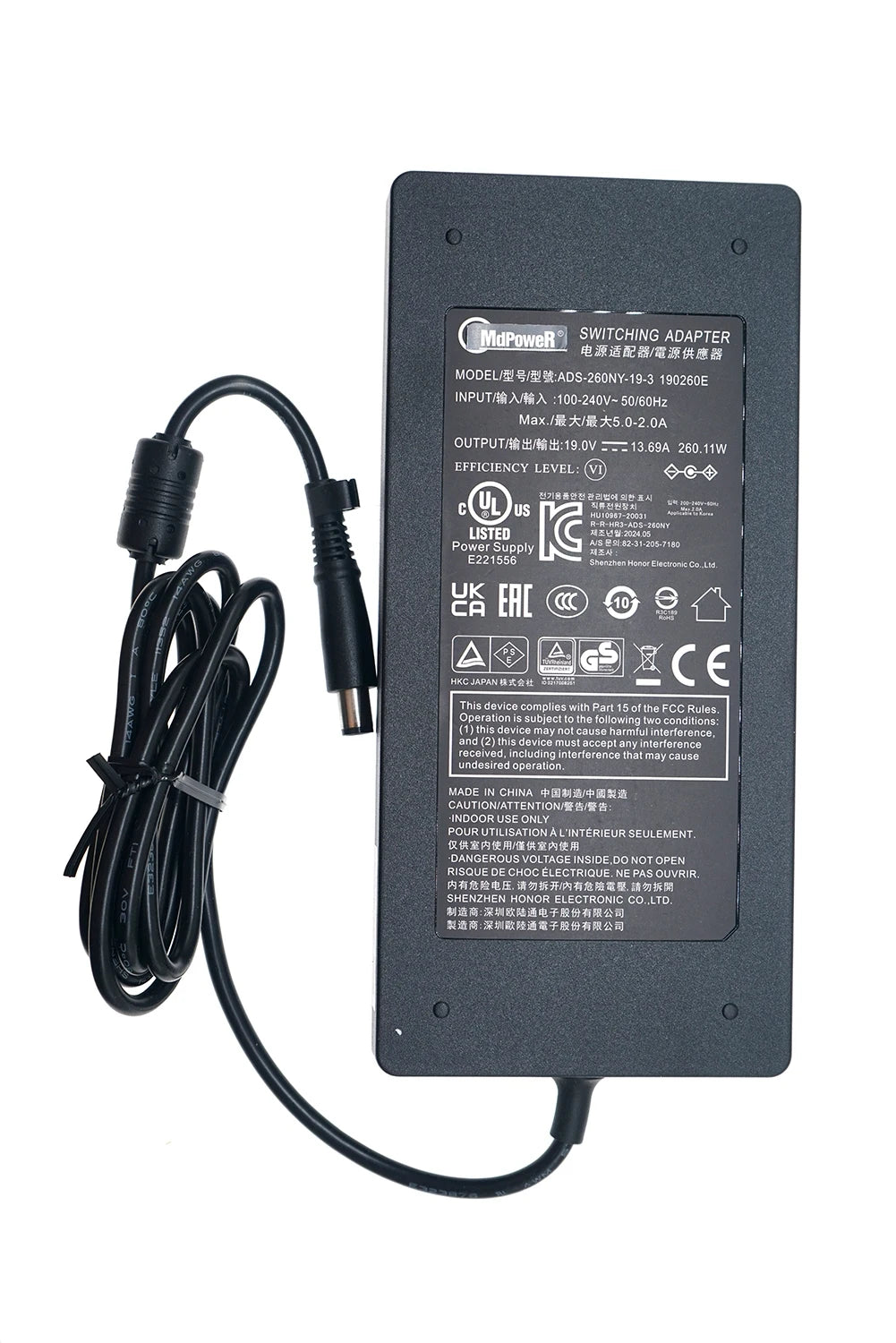 Genuine HOIOTO 19V 13.69A ADS-260NY-19-3 190260E AC Adapter Chager FOR TCL FFALCON U8 Q8 34R83Q monitor Power Supply