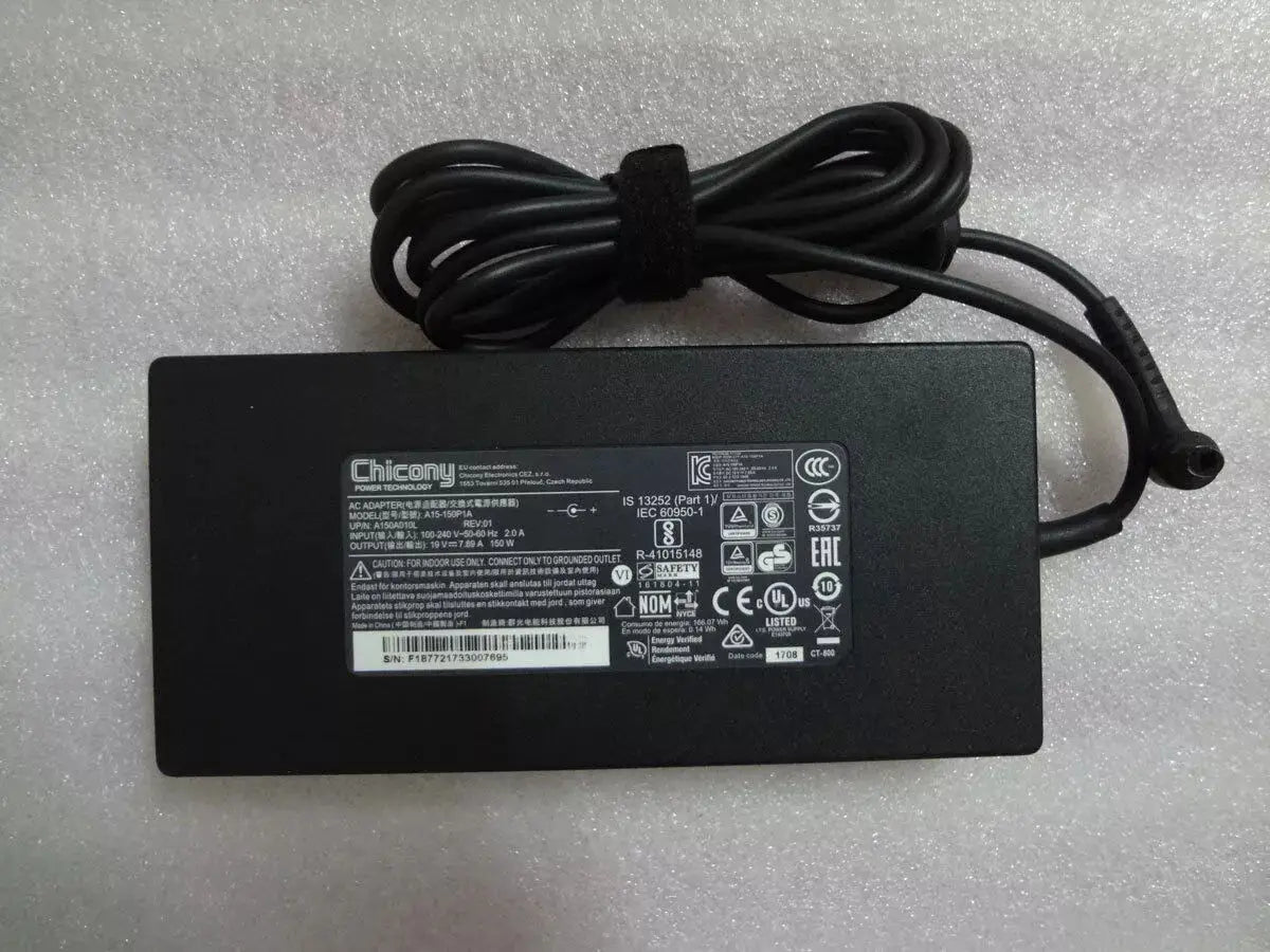 Original Chicony A15-150P1A 150W 19V 7.89A 7.9A A150A015L AC Adapter Charger for MSI WE63 8SJ WE73 8SJ-078 Laptop Power Supply