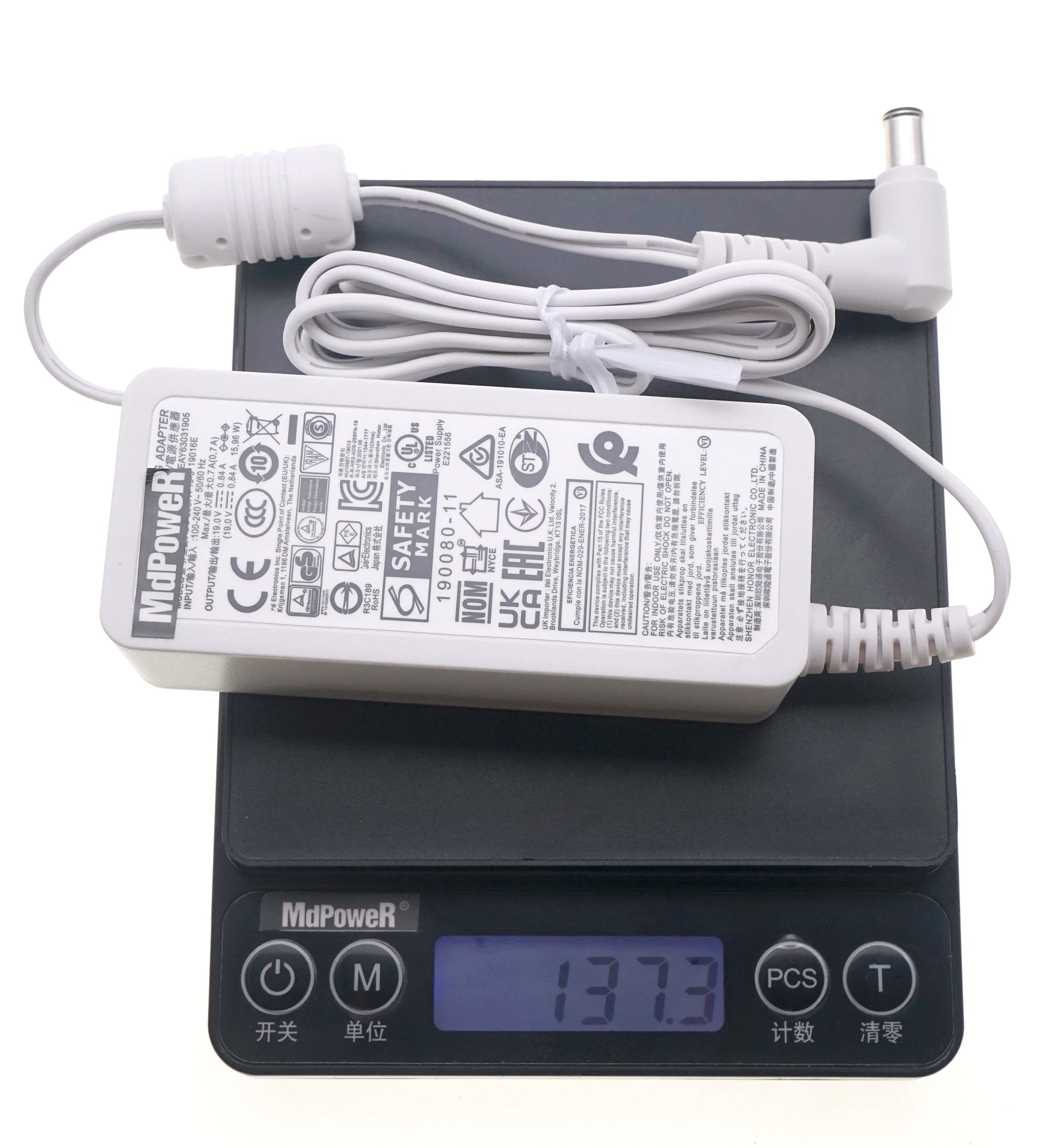 Original 19V 0.84A For LG 20M37H 19M35A 20M35D 20M37A LCD Monitor Power Supply 19016G ADS-18SG-19-3 AC Switching Adapter WHITE