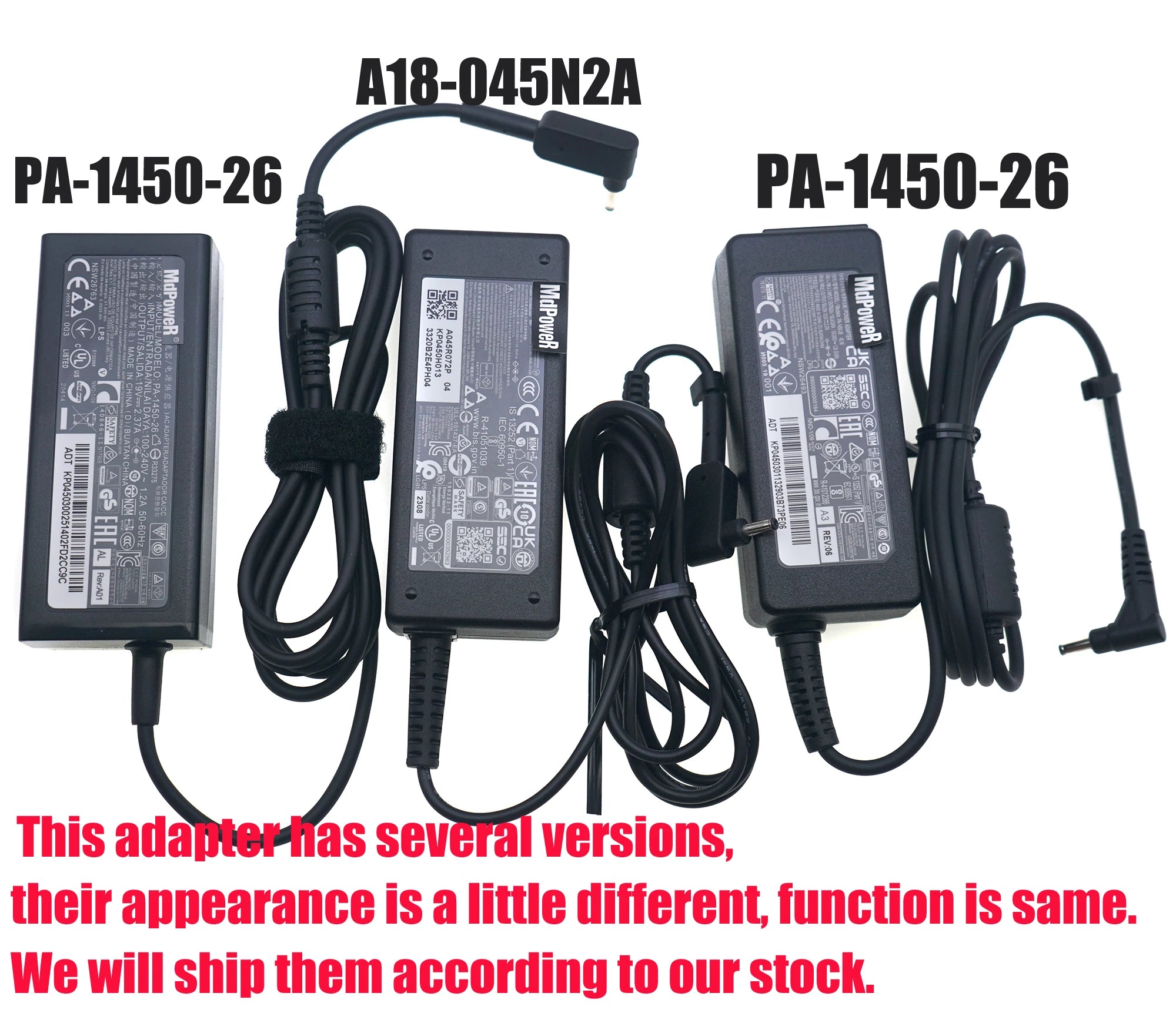 Genuine Chicony A18-045N2A A045R072P 19V 2.37A 45W 3.0x1.0mm Laptop AC Adapter For Acer Power Supply PA-1450-26 A13-045N2A