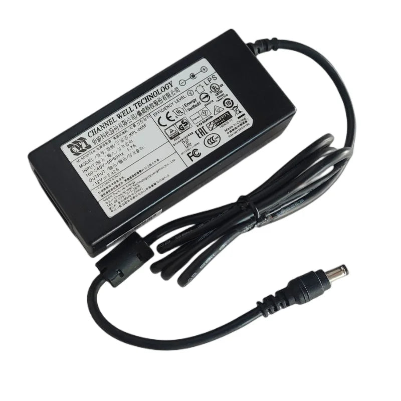 Genuine CHANNEL WELL CWT KPL-065F 12V 5.42A AC Adapter Charger 65W  LED LCD Monitor Power Supply
