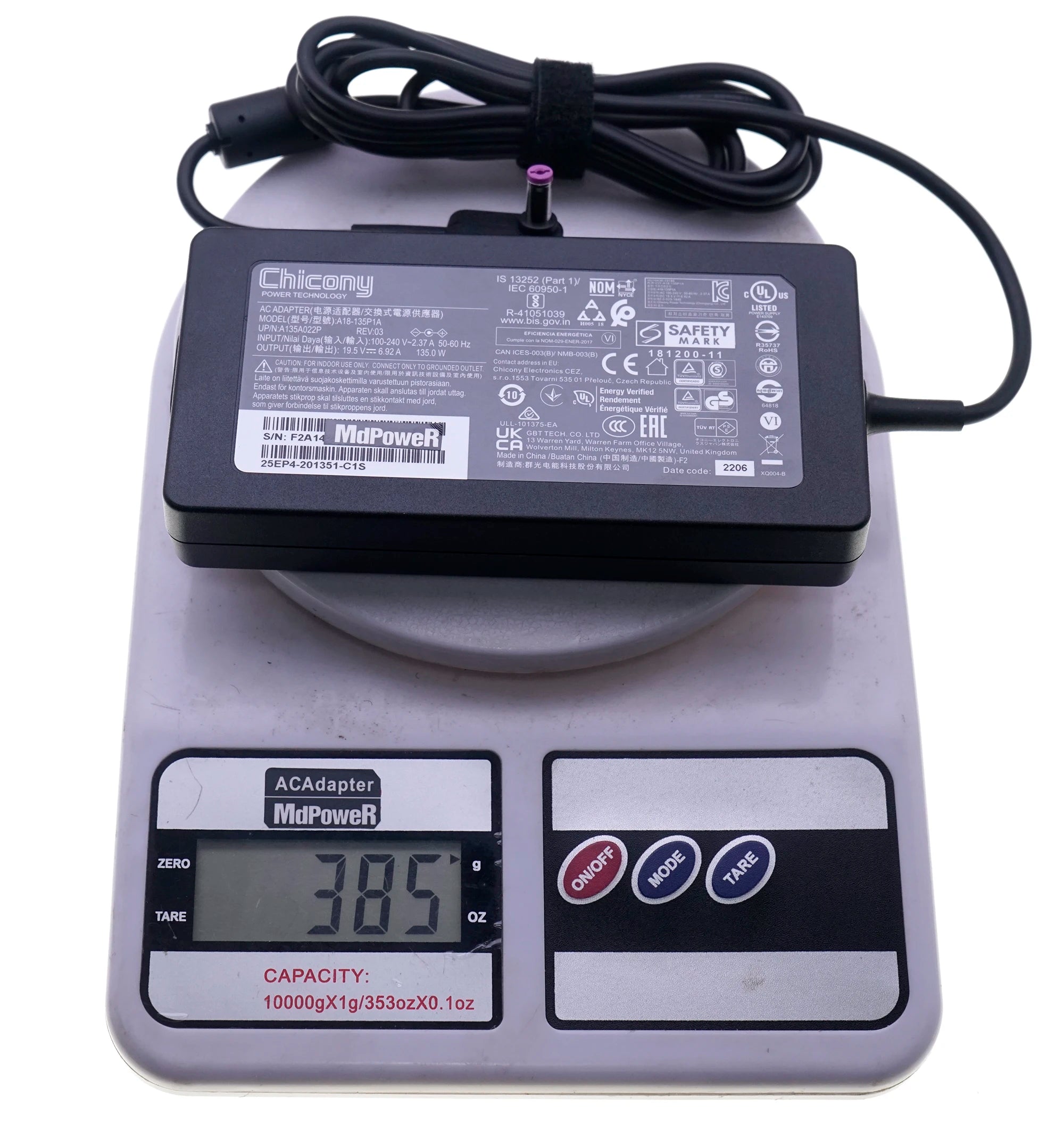 Original 19.5V 6.92A 135W A18-135P1A A135A050P AC Adapter Charger For Acer ConceptD 3 N20Q5 CC314-72G Laptop Power Supply OEM