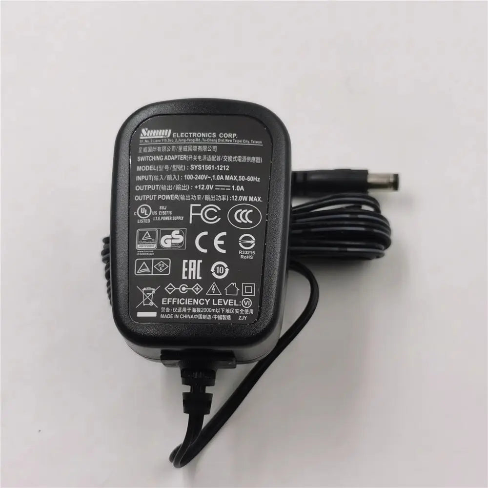 Original For Sunny Computer Technology Switching AC Adapter Charger  SYS1561-1212 12V 1A 5.5*2.5mm Power Supply EU/US/UK Plug