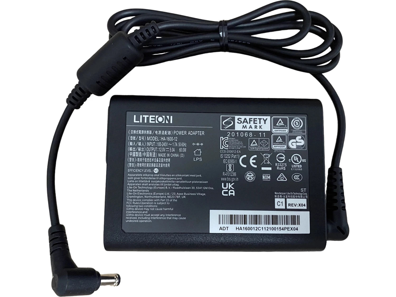Original HA-1600-12 LITEON 12V 5A Power Adapter Charger 60W Laptop Power Supply PA-1061-81 PA-1061-0 5.5*2.5mm