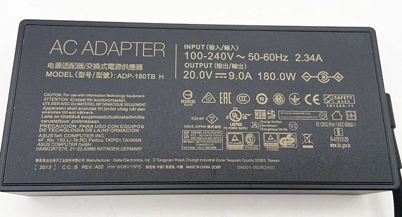 180W Original Power AC Adapter Charger For ASUS ROG Zephyrus M16 GU603 GU603HE-K8035R G14 GA401 GA401IU ADP-180TB H 20V 9A