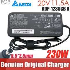 Original Delta ADP-230GB D 230W 20V 11.5A AC Adapter Charger for MSI WS66 11UMT-220GS66 GS75 GS66 10UE-280CA STEALTH Laptop
