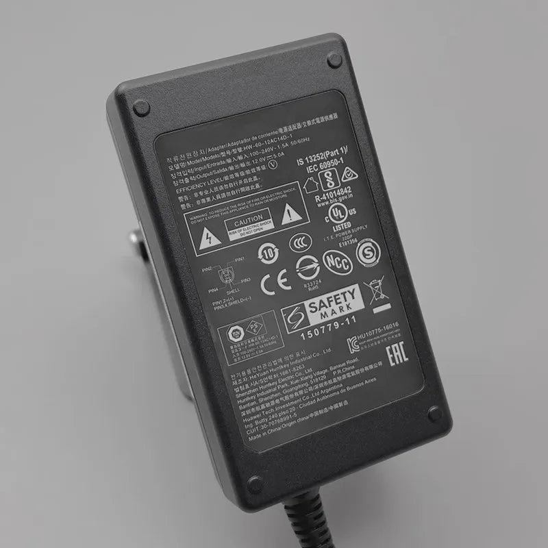 Genuine HW-60-12AC14D-1 12V 5A 60W 4PIN AC Adapter Charger for HUAWEI VPC620 600 Video Conferencing Camera Power Supply