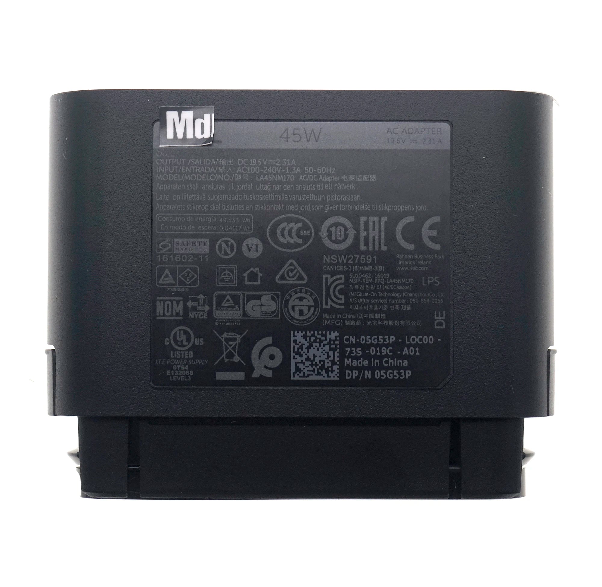 19.5V 2.31A 45W laptop AC Adapter 10000mAh Power bank 43Wh for Dell DP/N:05G53P 0DHPY5 TYPE-C SMP43PH170 LA45NM170 PH45W17-BA