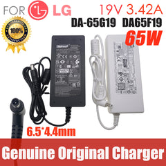 Genuine DA-65F19 AC Adapter 19V 3.42A 65W Charger 29LN467U PA-1650-43 DA-65G19 for LG R400 R410 PA-1650-68 LCAP39 49LF5100-CA