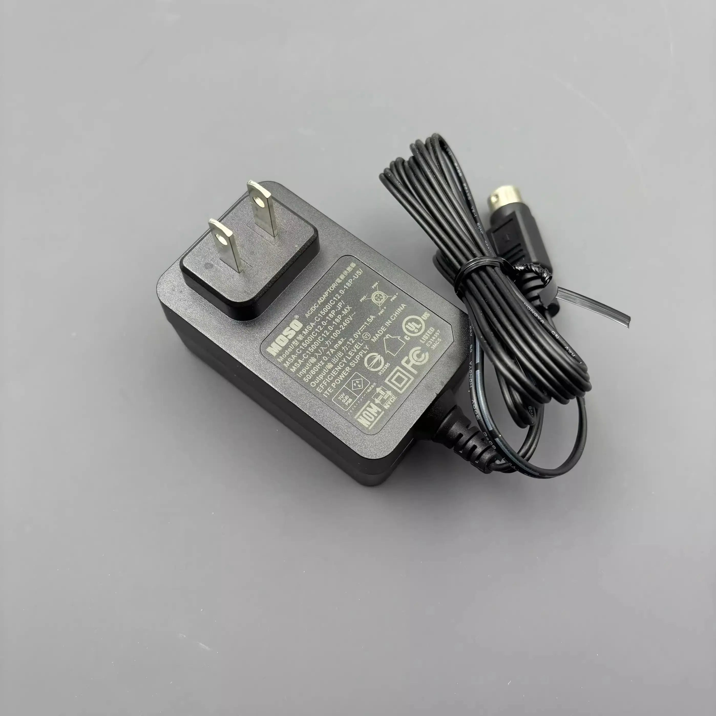 Original MOSO MSA-C1500IC12.0-18P-US JP DE EU AU MX 12V 1.5A 18W 4-PIN AC Adapter  Charger For Hikvision Power Supply US Plug