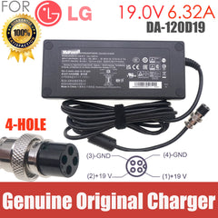 Original 19V 6.32A FOR LG AC/DC Adapter 27HJ713S-W DA-120D19 27'' 32HL710S-W 31.5" 4K IPS UHD Surgical Medical Grade Monitor