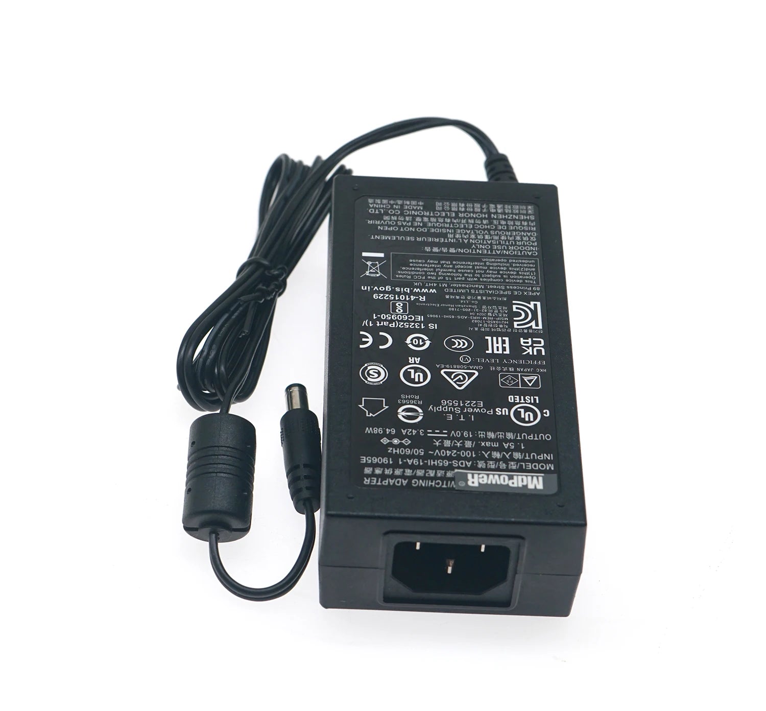 Genuine HONOTO AC/DC Adapter Charger ADS-65HI-19A-1 19065E 19V 3.42A 65W Laptop Switching Power Supply
