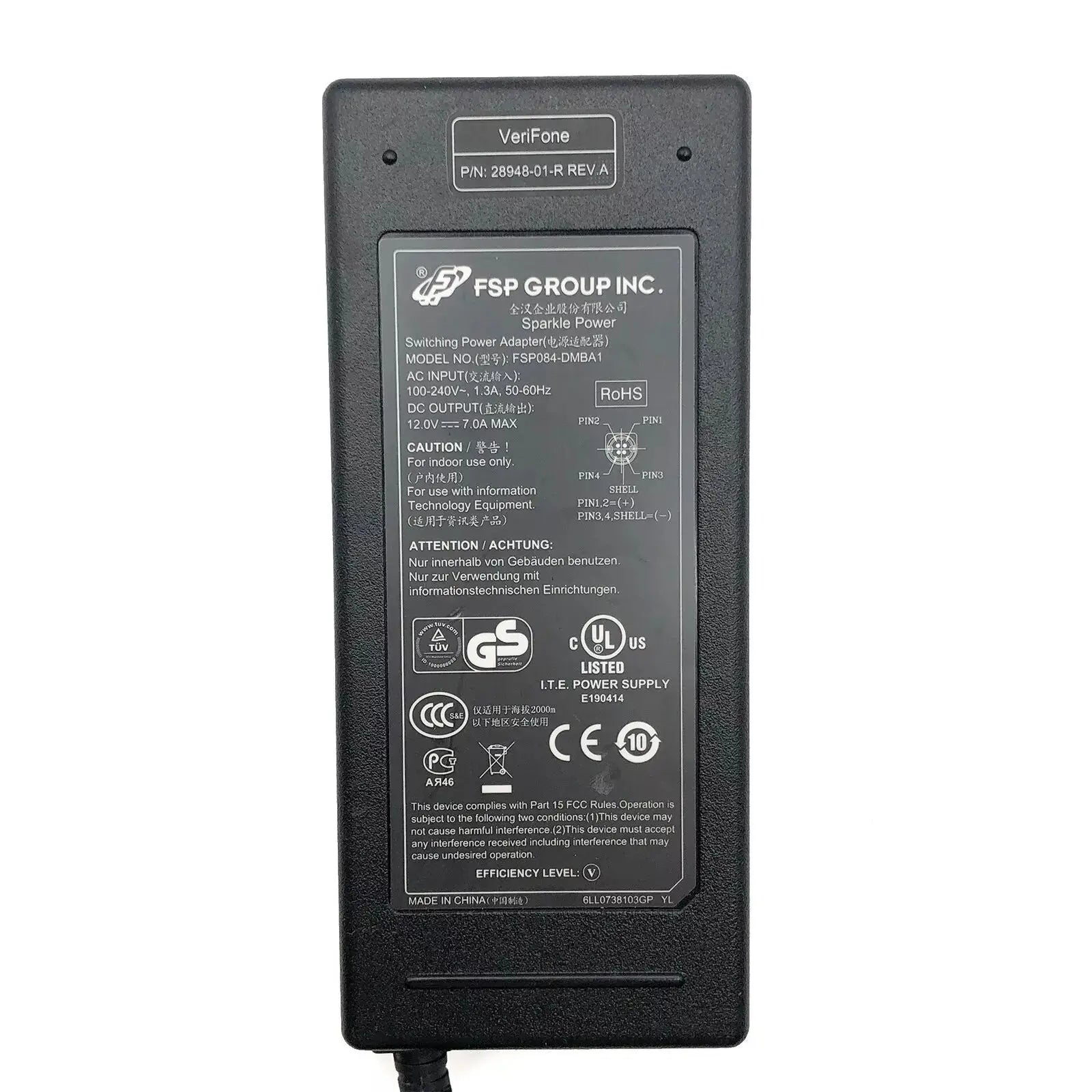Original FSP FSP084-DMAAI AC DC Adapter 12V 7A 84W 4-Pin Din Charger for FSP084-DIBAN2 FSP084-DMBA1 Power Supply