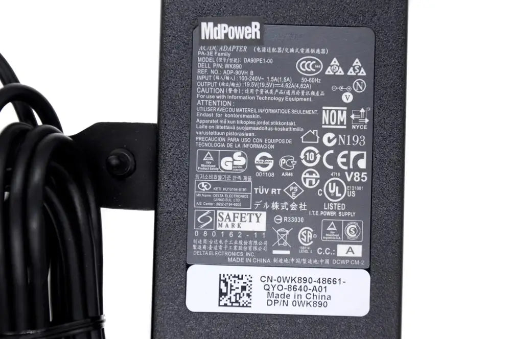 Original 19.5V 4.62A 90W For DELL 1DA90PS2-00 E4200 E4300 E4310 E5400 E5410 E5410 E5430 E5500 laptop supply AC adapter charger