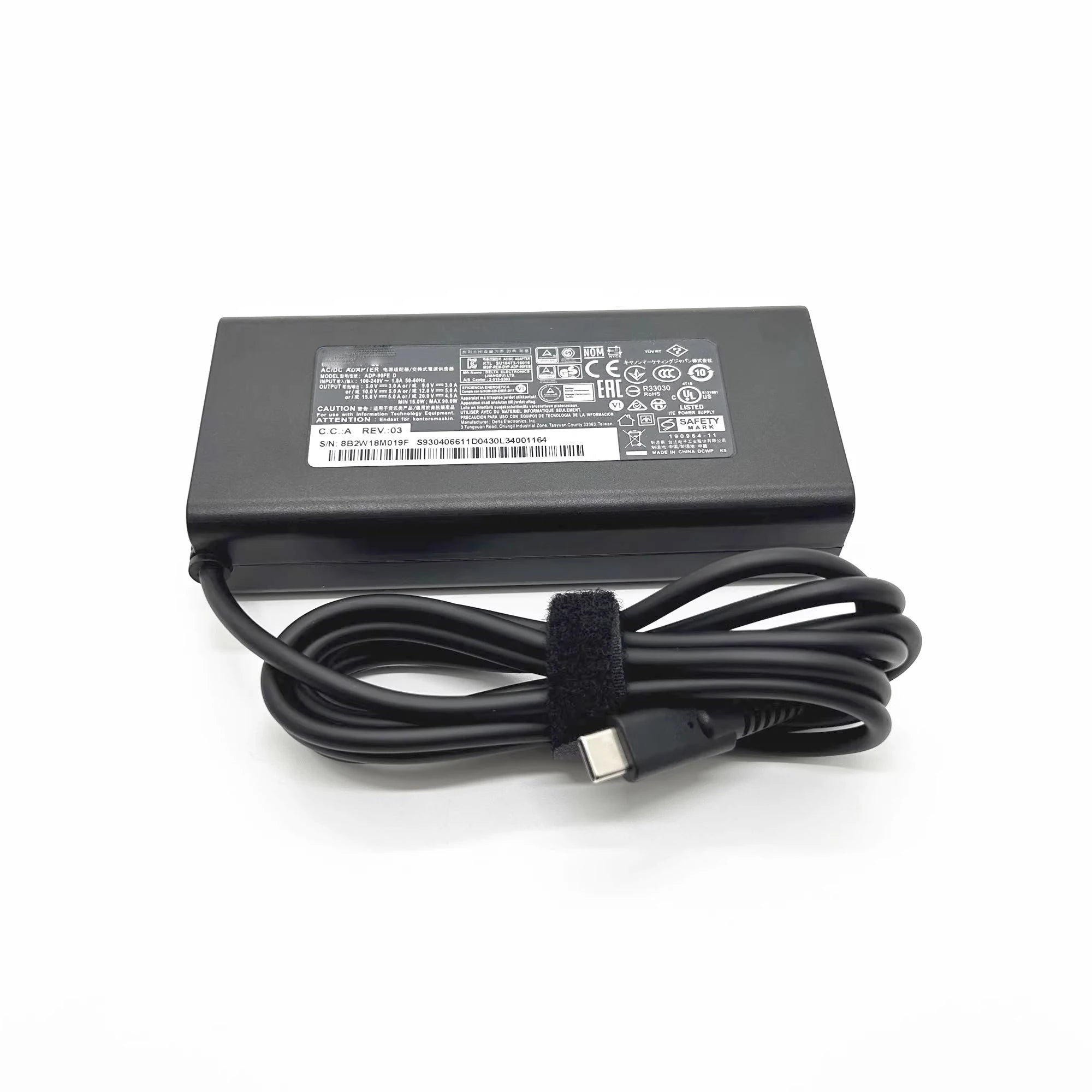 Original 90W 20V 4.5A USB-C AC Adapter Charger for MSI Summit E15 A11SCST/GTX1650 Ti MaxQ Prestige 15 A10SC-013AU ADP-90FE D
