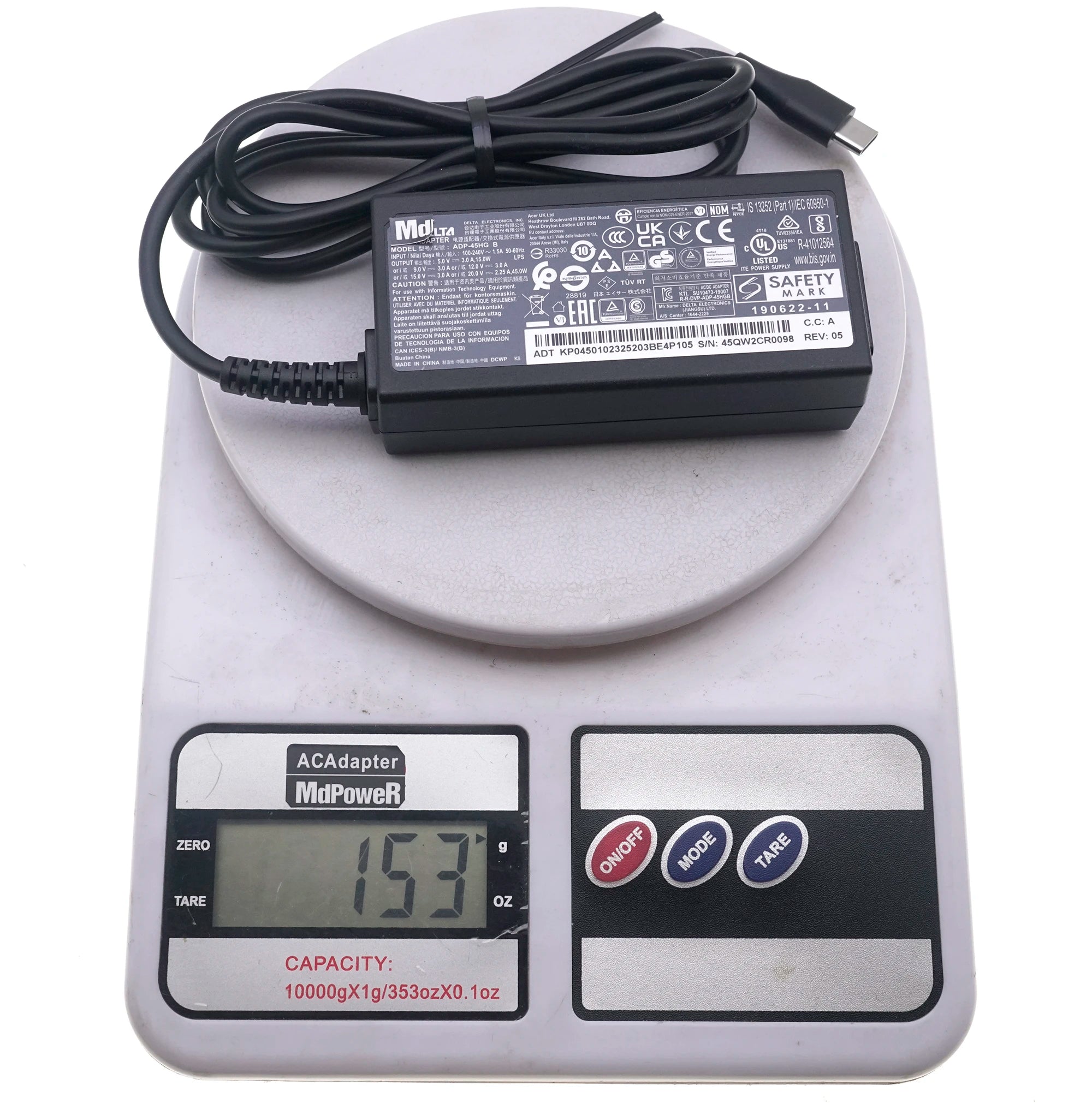 Original 20V 2.25A 45W ADP-45HG B Type-C USB-C  AC Adapter for Asus ADP-45XE D ADP-45EW Y ADP-45XE B Laptop Power Supply Charger