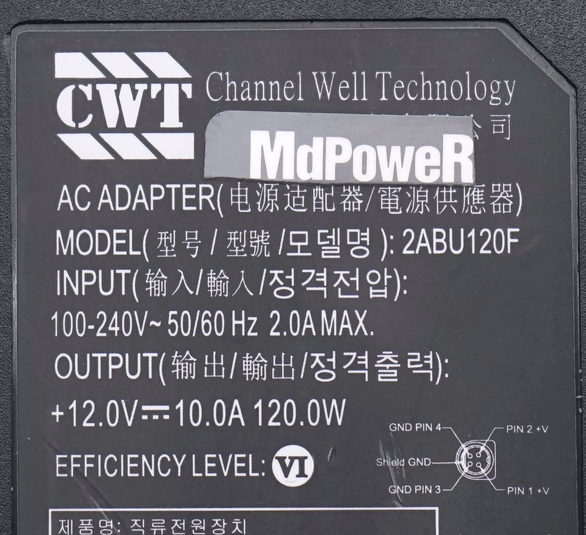 Genuine CWT 12V 10A 120W AC Adapter for QNAP TS-409  TS-410 TS-412 Turbo Synology DiskStation DS410 DS418 NAS Power Supply