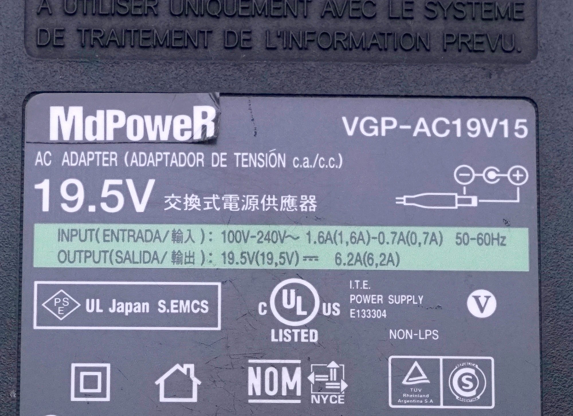 19.5V 6.2A For Sony Bravia LCD/LED TV Power Supply laptop AC Adapter Charger VGP-AC19V15 VGP-AC19V45 VGP-AC19V52 PCGA-AC19V7