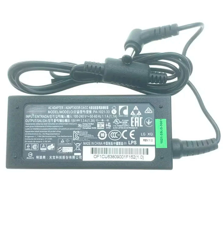 Original 25W 19V 1.3A LCAP21 AC Adapter Charger For LG E1948SX 27EA33V 24MP47HQ LCD MONITOR Power Supply ADS-40SG-19-3 19025G