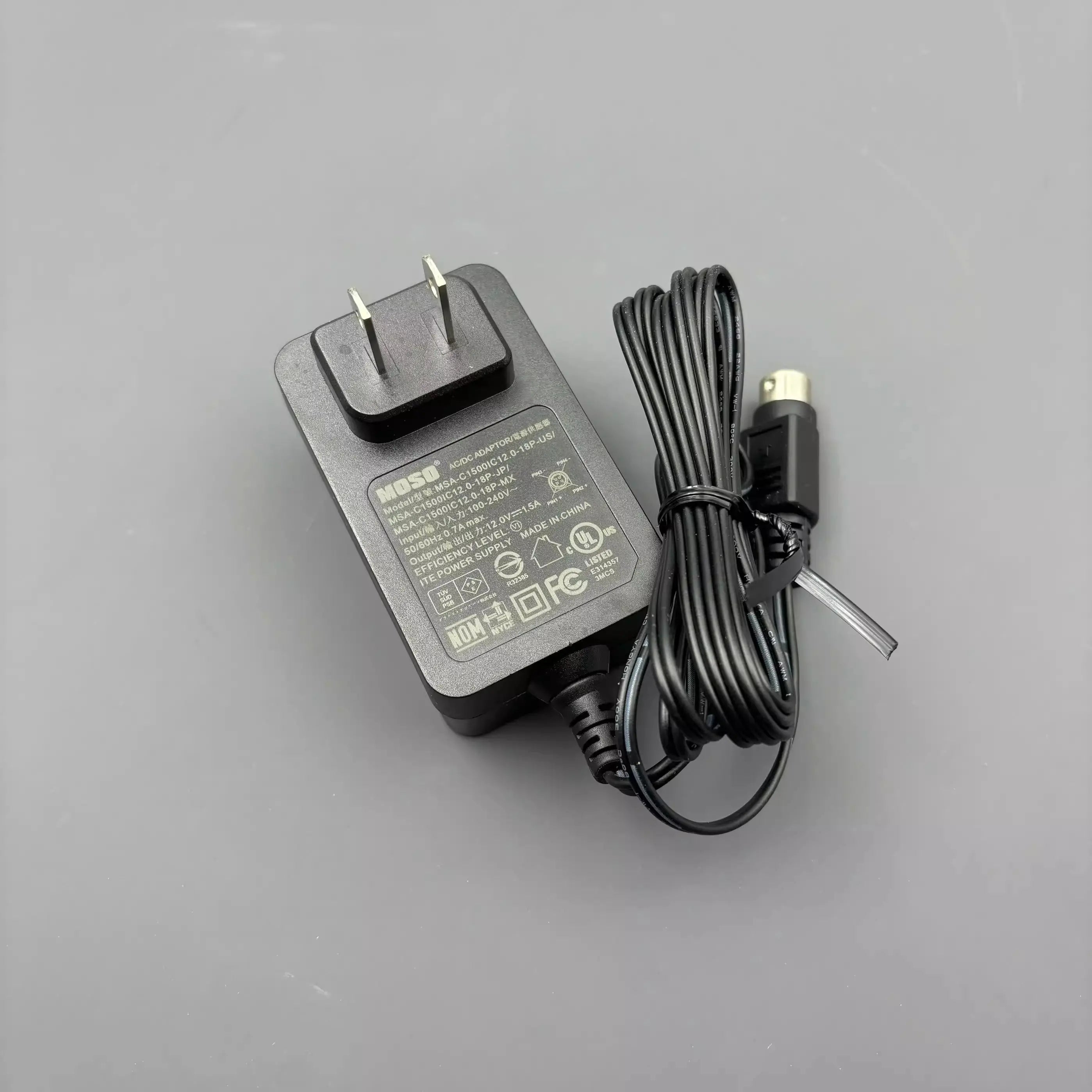 Original MOSO MSA-C1500IC12.0-18P-US JP DE EU AU MX 12V 1.5A 18W 4-PIN AC Adapter  Charger For Hikvision Power Supply US Plug