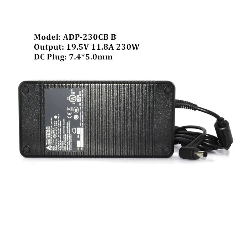 Genuine Delta 19.5V 11.8A 230W ADP-230EB T ADP-230CB B AC Adapter Charger for MSI GT72 WT72 MS-1781GT80 MS-1812 Gaming Laptop PC