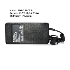 Genuine Delta 19.5V 11.8A 230W ADP-230EB T ADP-230CB B AC Adapter Charger for MSI GT72 WT72 MS-1781GT80 MS-1812 Gaming Laptop PC