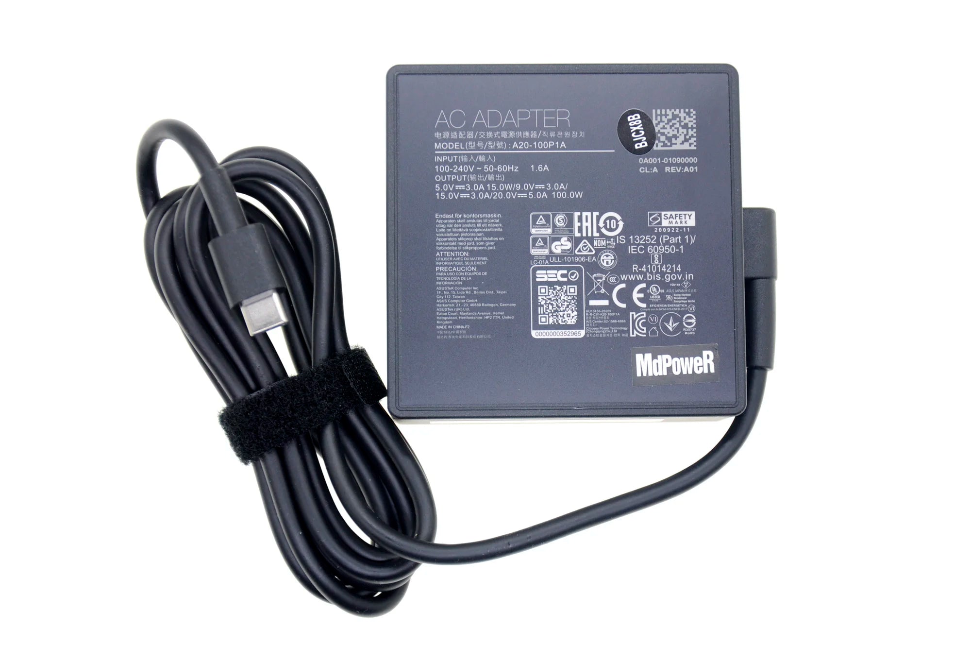 A20-100P1A laptop charger for ASUS ROG Zephyru 100W 20V 5A Type-C Adapter GV301QH G533QM GA401QE GA401QM GA503QM GA551QS GX703HS