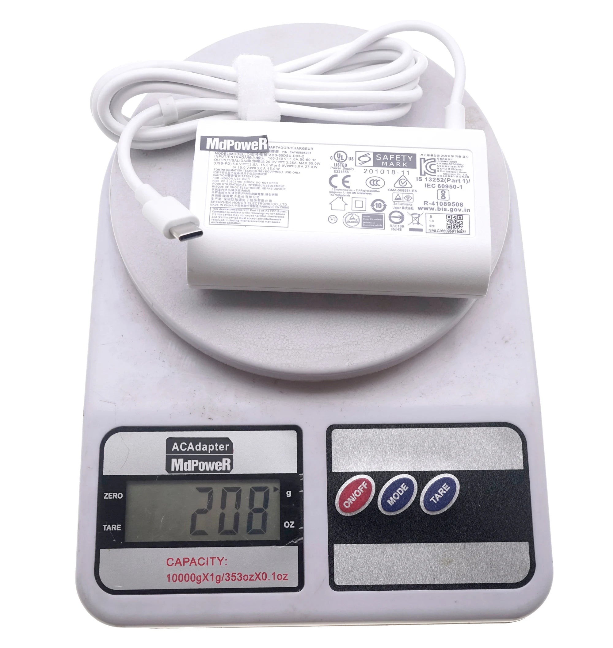 20V 3.25A 65W USB Type C ADT-65DSU-D03-2 ADT-65FSU-D03-EPK EAY65895911 Original AC Adapter Charger For LG gram 15Z90Q-P.ADB9U1