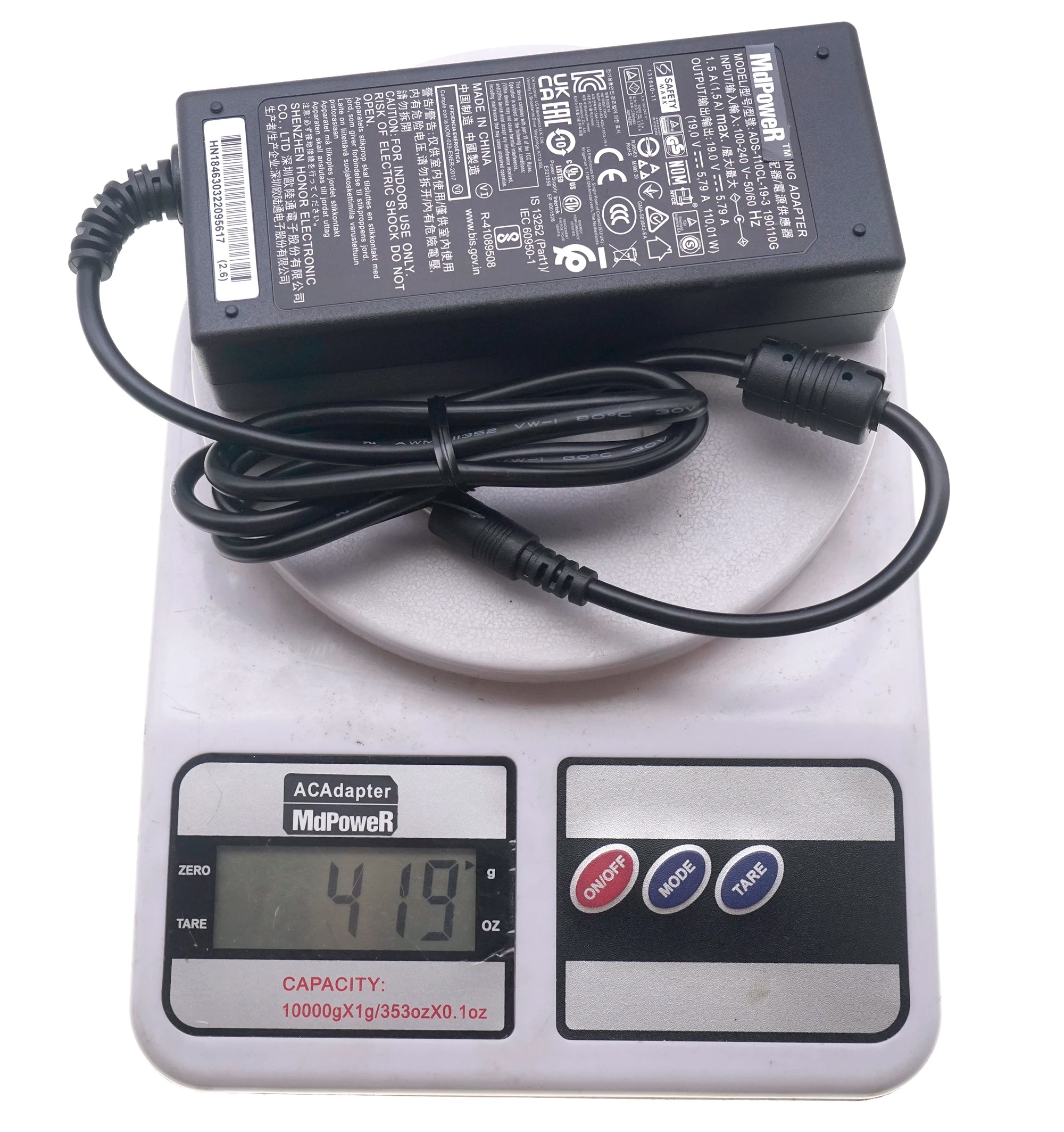 Genuine ADS-110CL-19-3 190110G 19V 5.79A Switching Adapter Power Supply 110W For LG MONITOR 34UC98 34UM88p 34UM95-C 120QL-19A-3
