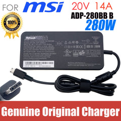 280W 20V 14A Power Supply for MSI Gaming Laptop AC Adapter GE66 Raider 11UH/UG/UE MS-1543 12UE 12UGS 12UH 12UHS MS-1544 Charger