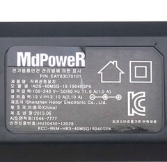 Original 19V 2.1A 40W 4.0*1.7mm Switching AC Adapter Charger For LG 4U5315U480 ADS-40MSG-19 EAY63070101 Power Supply