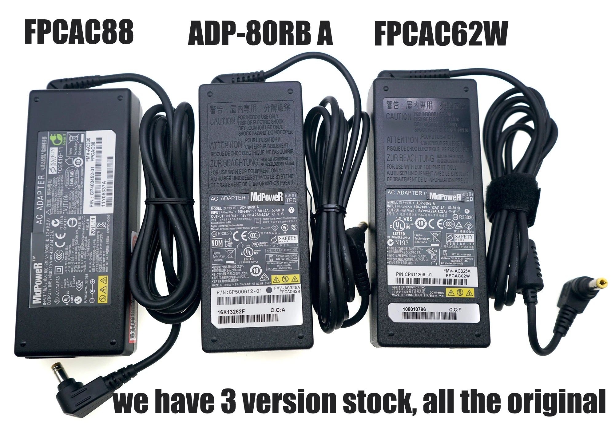 Genuine AC Adapter Laptop Charger FPCAC88 ADP-80NB A 19V 4.22A 80W For Fujitsu lifebook Power Supply  FPCAC62W ADP-80RB A