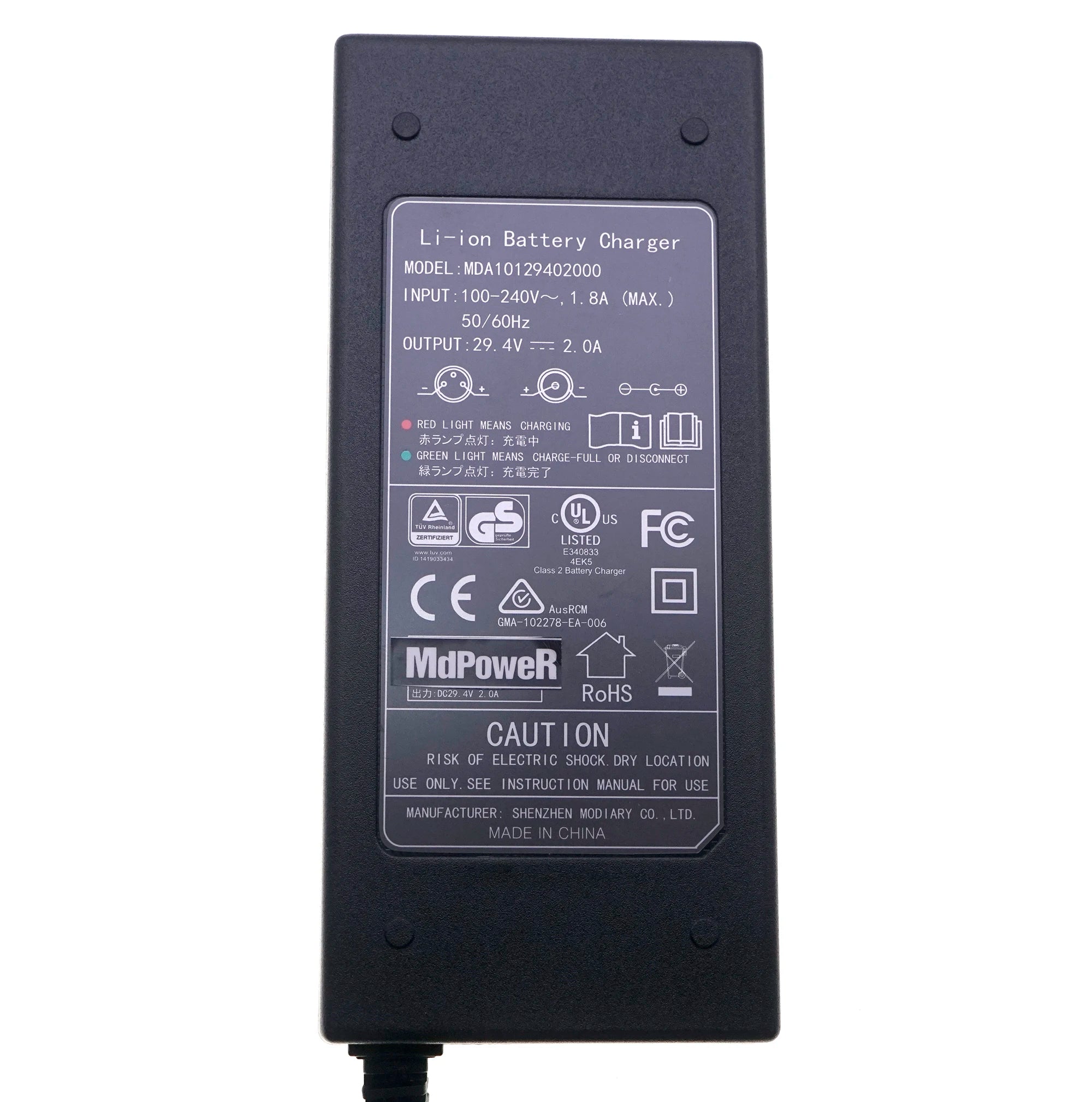 Genuine MDA10129402000 29.4V 2A 18650 Li-ion Battery Charger for Panasonic Moped Power Supply
