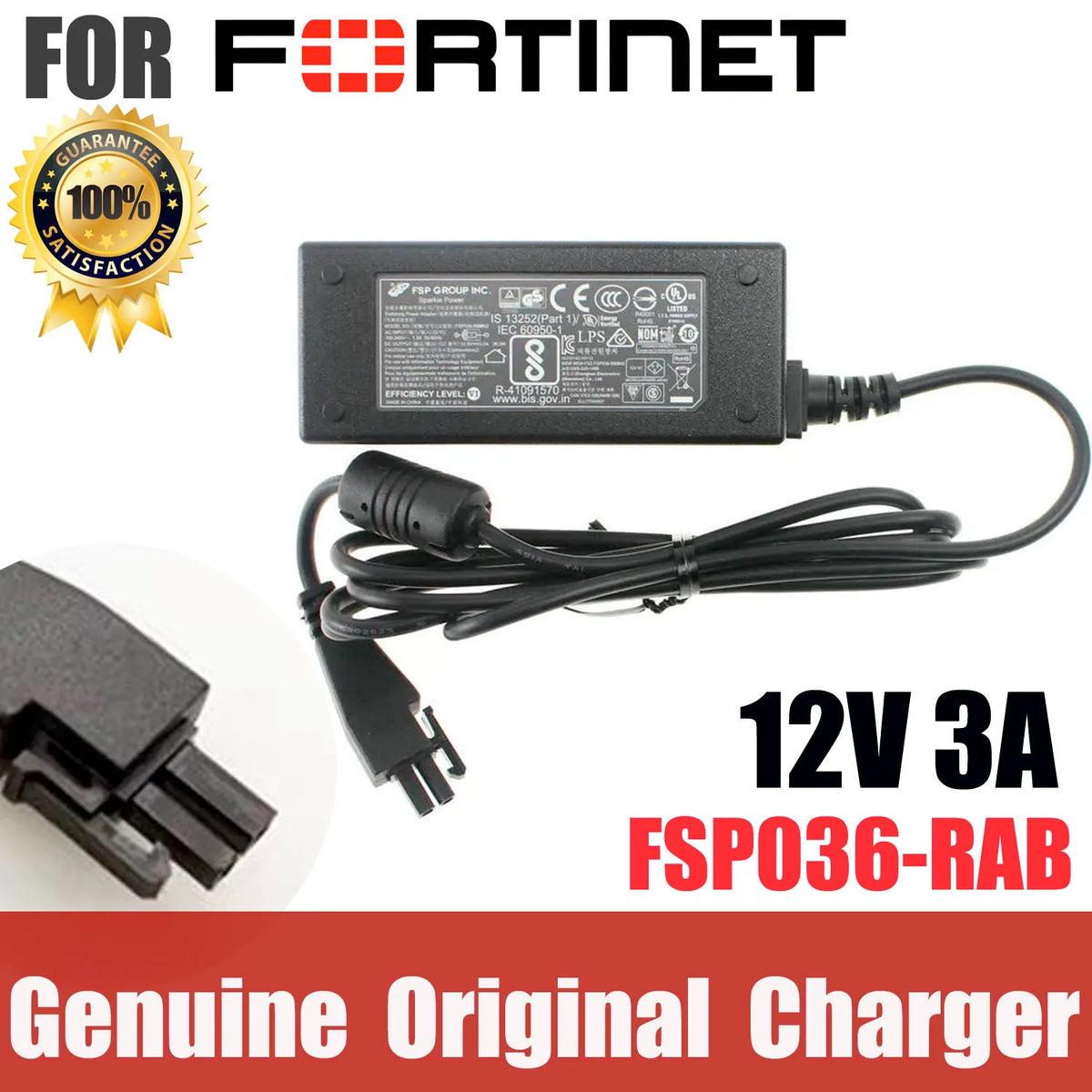 Genuine FSP036-RAB 12V 3A FSP036-RBBN2 Switching Power Adapter For Fortigate FORTINET AD036RAB-FTN3 FG-60D-BDL Fortiwifi 30E