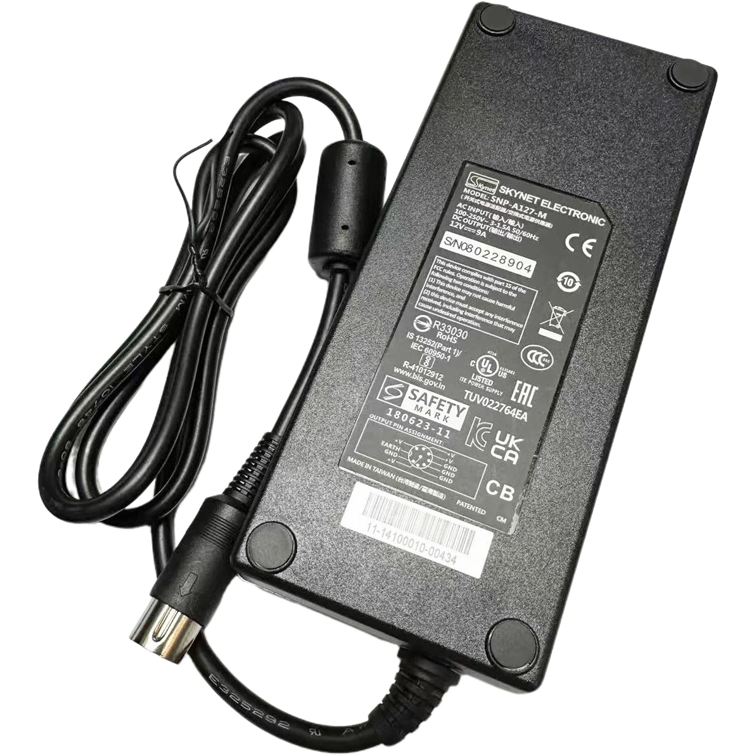 Genuine for BARCO SKynet SNP-A127-M Monitor Power Supply  AC Adapter 12V 9A 8pin Plug Charger