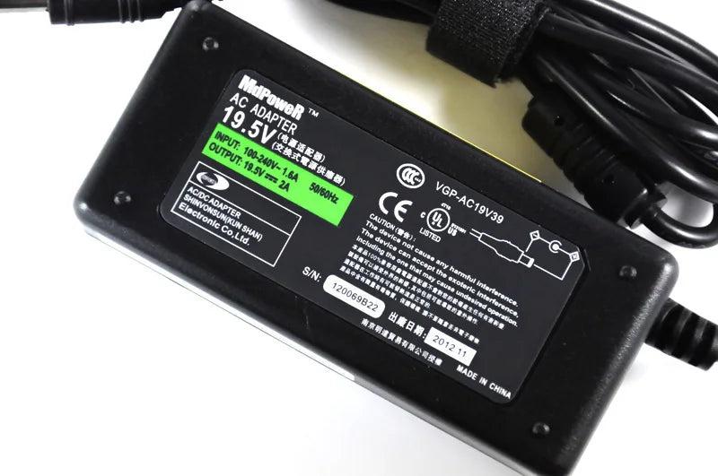 For SONY 19.5V 2A 40W VGP-AC19V39 VGP-AC19V40 VGP-AC19V47 57 PA-1400-06SN laptop Table supply power AC adapter charger