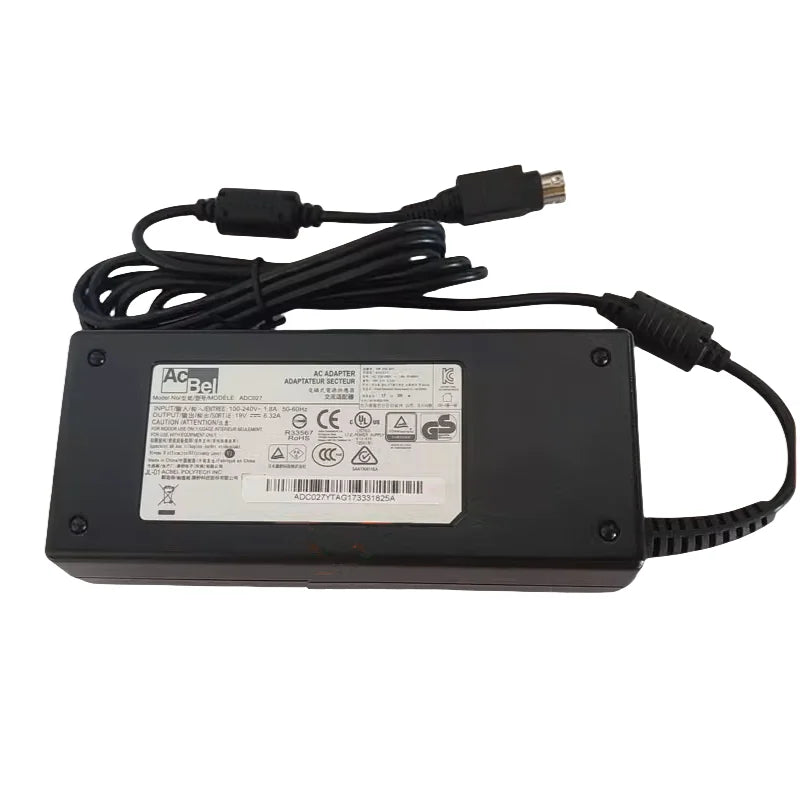 Genuine AcBel ADC027 19V 6.32A 120W 4PIN (Din) AC Adapter For Power Supply Charger