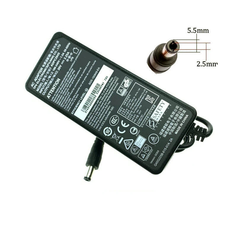 ADPC2045 Original TPV 20V 2.25A AC Adapter Charger for MSI Optix G24C4/G27C4 G272 (3CB5)  G241 24" Gaming Monitor Power Supply